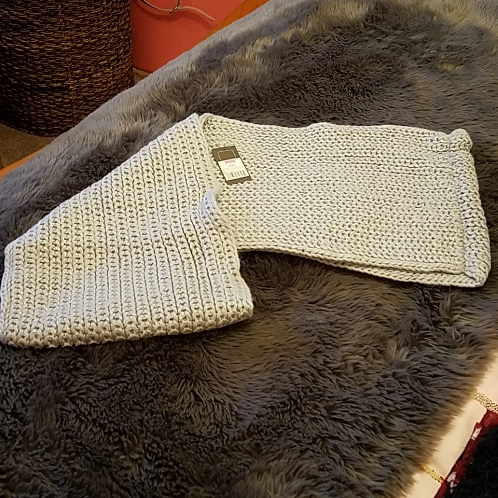 Grey Shimmering Infinity Scarf